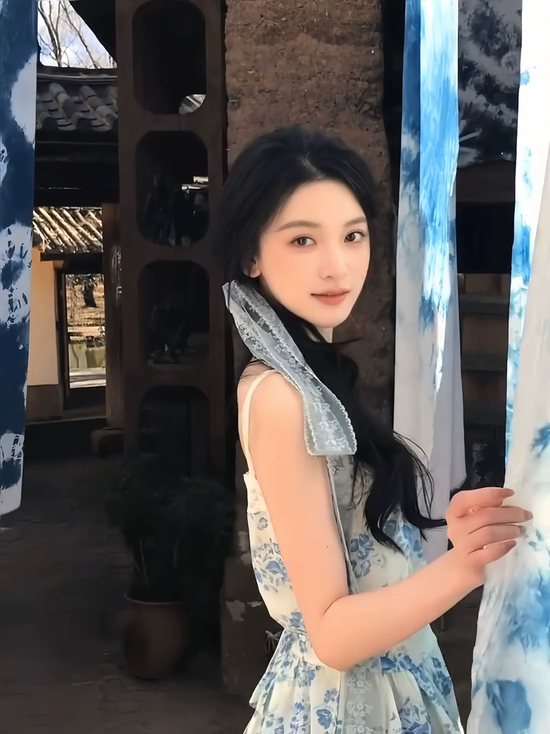 한 부서 꽃무늬 레이스 조각 캐미솔 여름 해변가 휴가 바람 허리 수축 슬림해 보이는 고유 한 아름다운 맨위 상세 이미지 10