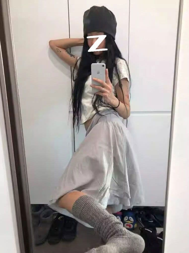 40 220 그램 92 면 8 암모니아 Lun 리브 네클라인 프린트 반팔 몸매 가꾸기 티셔츠 여성 상세 이미지 4