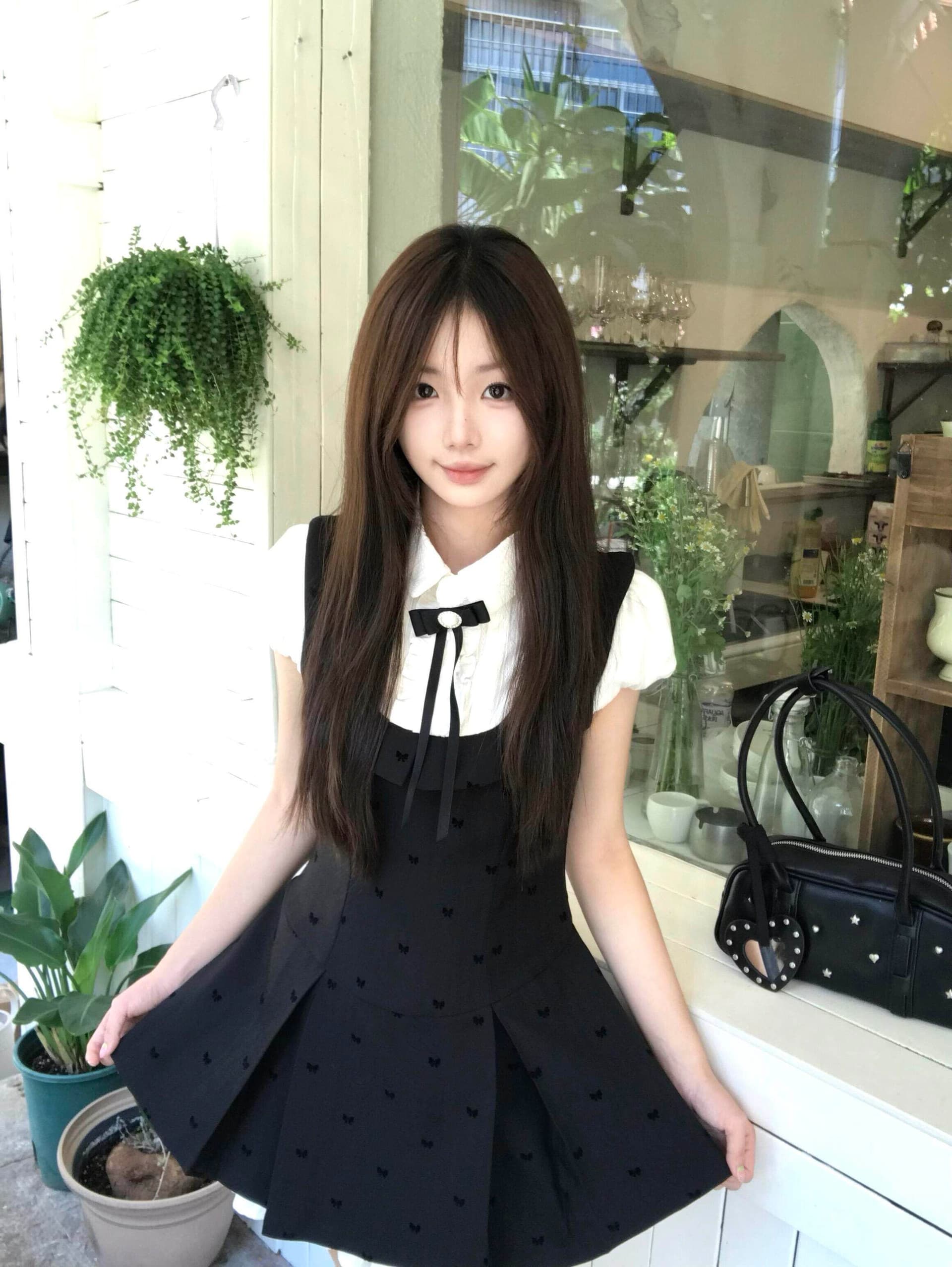 한 부서 학원 스타일 페이크 레이어드 여성 드레스 여름 천 골드 센스 miu 부서 특별 아름다운 꼬집기 허리 작은 검은 색 치마 상세 이미지 6