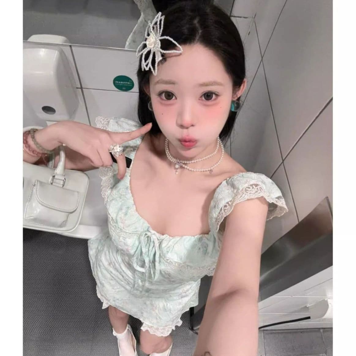 달콤한 자매 도파민 여름 착용 가져 가라. 광장 칼라 둘 착용 작은 날다 소매 레이스 측면 몸매 가꾸기 슬림해 보이는 품격 드레스 미니 스커트 이미지 3