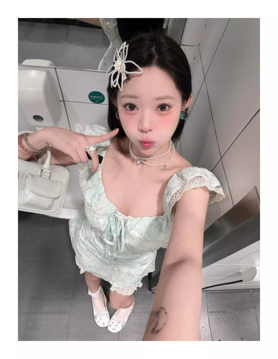 달콤한 자매 도파민 여름 착용 가져 가라. 광장 칼라 둘 착용 작은 날다 소매 레이스 측면 몸매 가꾸기 슬림해 보이는 품격 드레스 미니 스커트 상세 이미지 4
