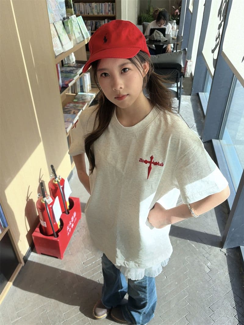 좋은 품질 자수 네리 가게 천 주문 접착제 표준 19 지점 220 그램 순면 반팔 티셔츠 이미지 3