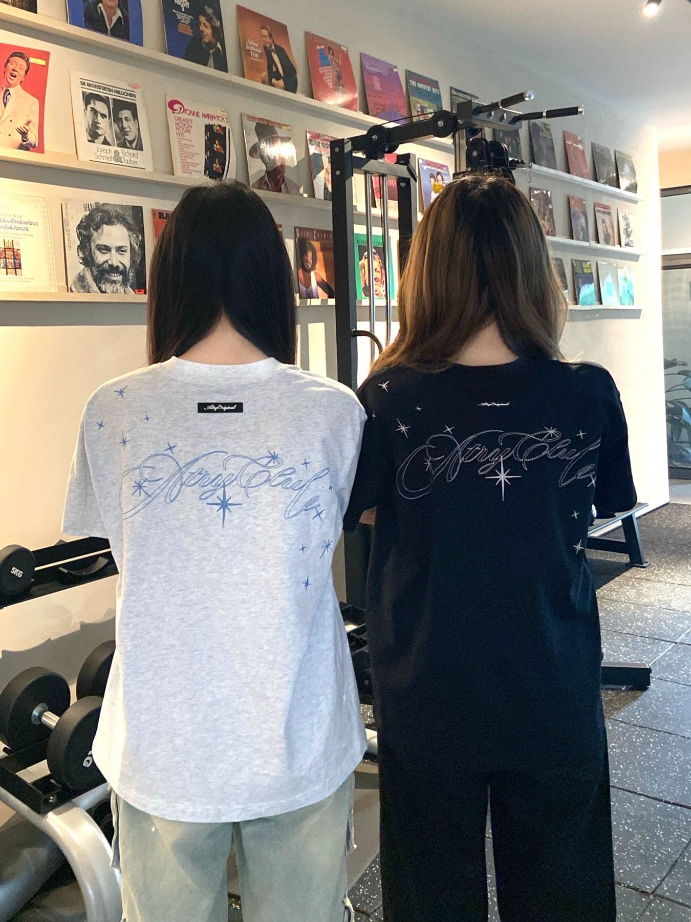 주문 접착제 표준 자수 네리 가게 천 19 지점 220 그램 순면 반팔 티셔츠 상세 이미지 7