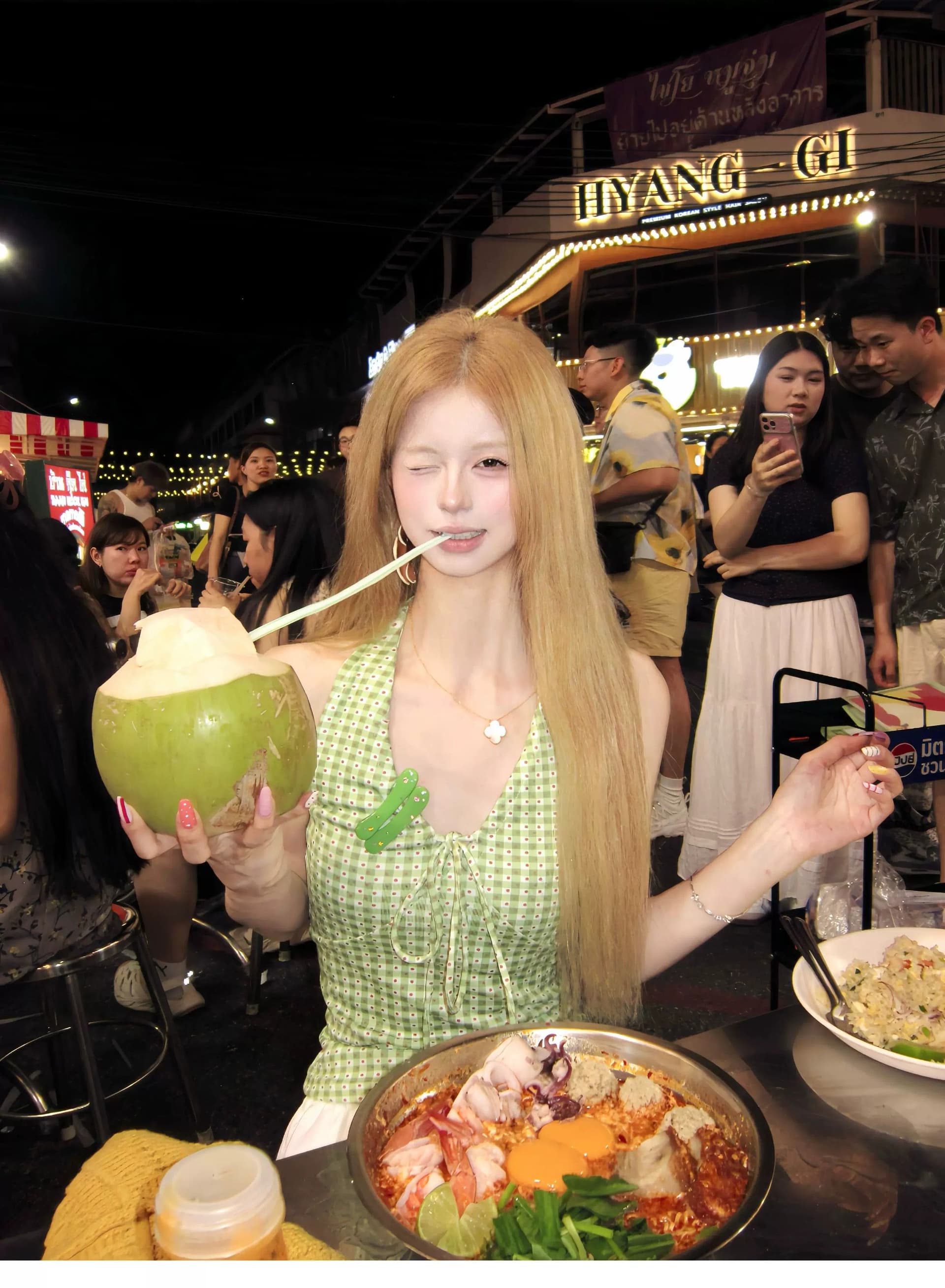 달콤한 핫걸 도트 무늬 행침 목 캐미솔 여름 몸매 가꾸기 슬림해 보이는 스트랩 섹시함 핫걸 Chic 쇼트 스타일 맨위 이미지 4