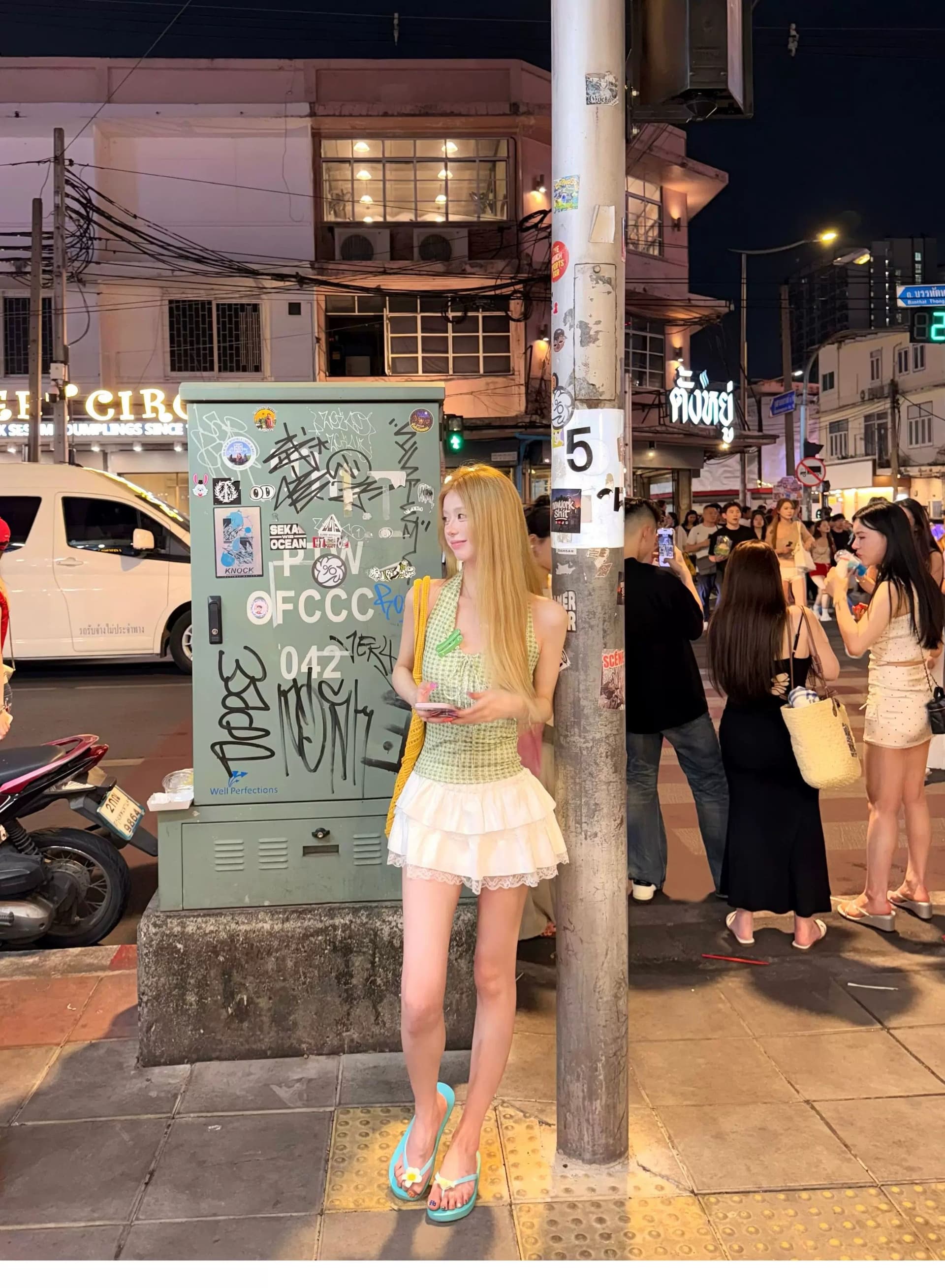 달콤한 핫걸 도트 무늬 행침 목 캐미솔 여름 몸매 가꾸기 슬림해 보이는 스트랩 섹시함 핫걸 Chic 쇼트 스타일 맨위 상세 이미지 7