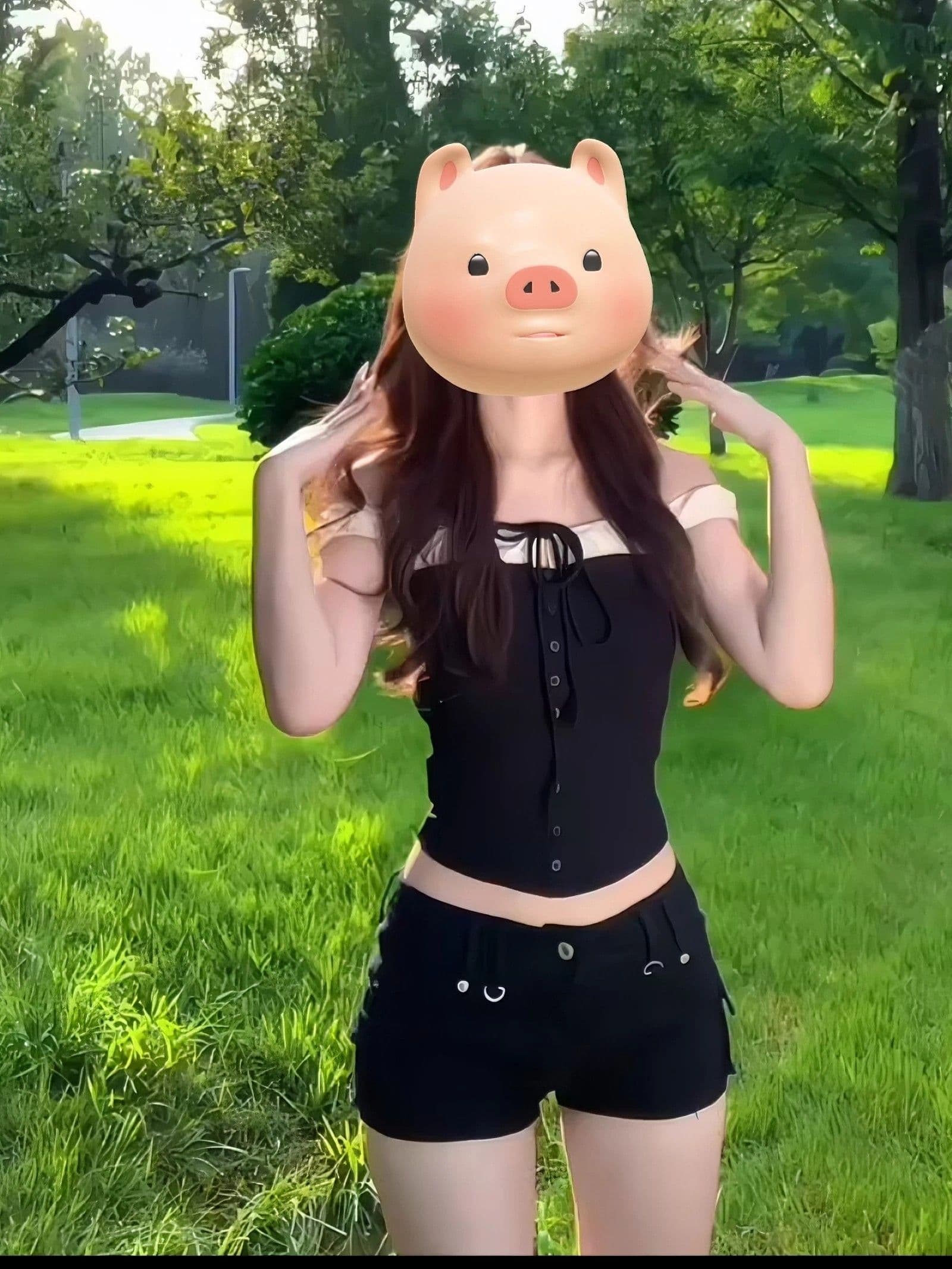 달콤한 핫걸 아메리칸 레트로 흑인과 백인 패치워크 오프숄더 반팔 티셔츠 여성 여름 새로운 핫걸 섹시함 맨위 상세 이미지 5