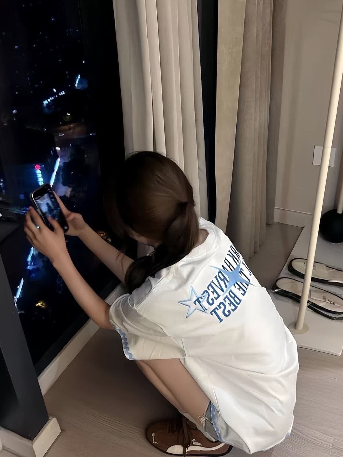 자수 네리 가게 천 19 지점 220 그램 순면 반팔 티셔츠 여성 상세 이미지 4