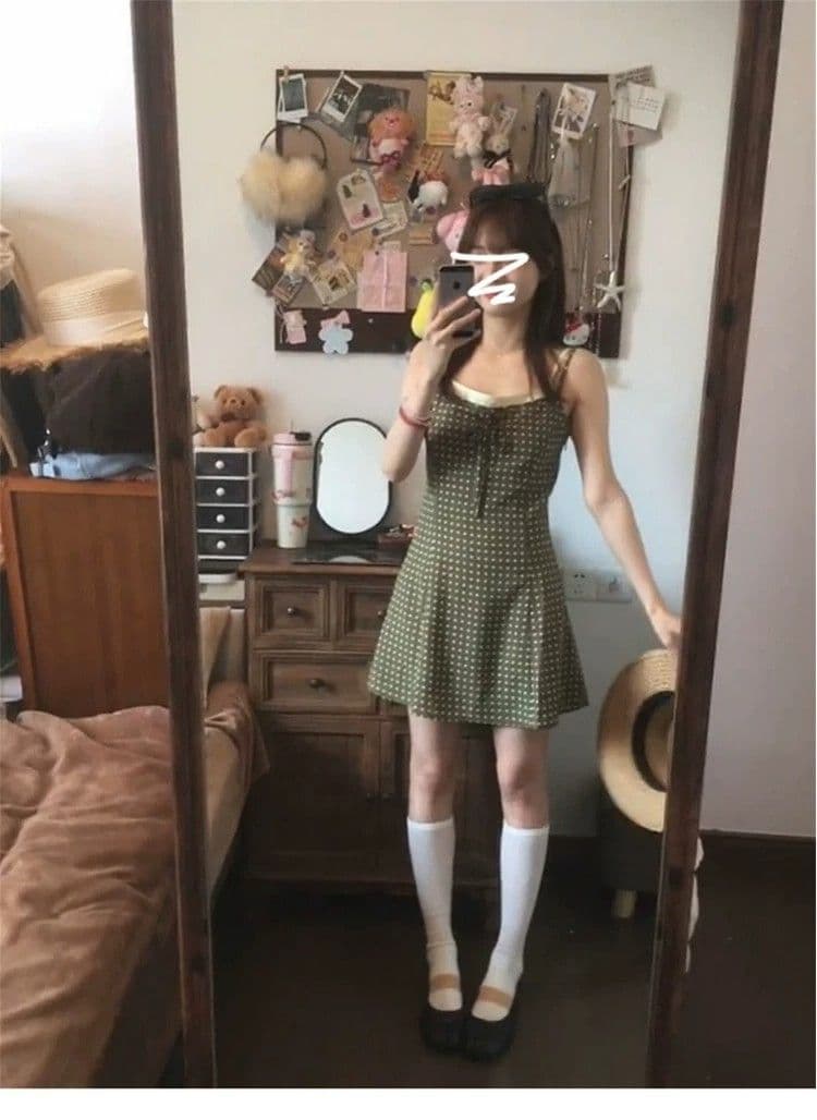 로얄 자매 착용 가져 가라. 레트로 패션 품격 허리 수축 슬림해 보이는 슬립 미니 스커트 고유 한 슈퍼 잘 생긴 드레스 2026 여름 상세 이미지 6