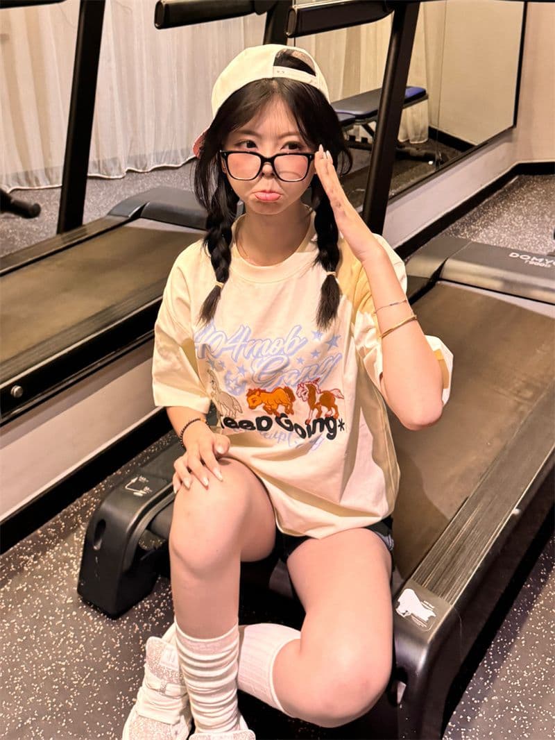 자수 네리 가게 천 프린트 19 지점 220 그램 순면 반팔 티셔츠 상세 이미지 9