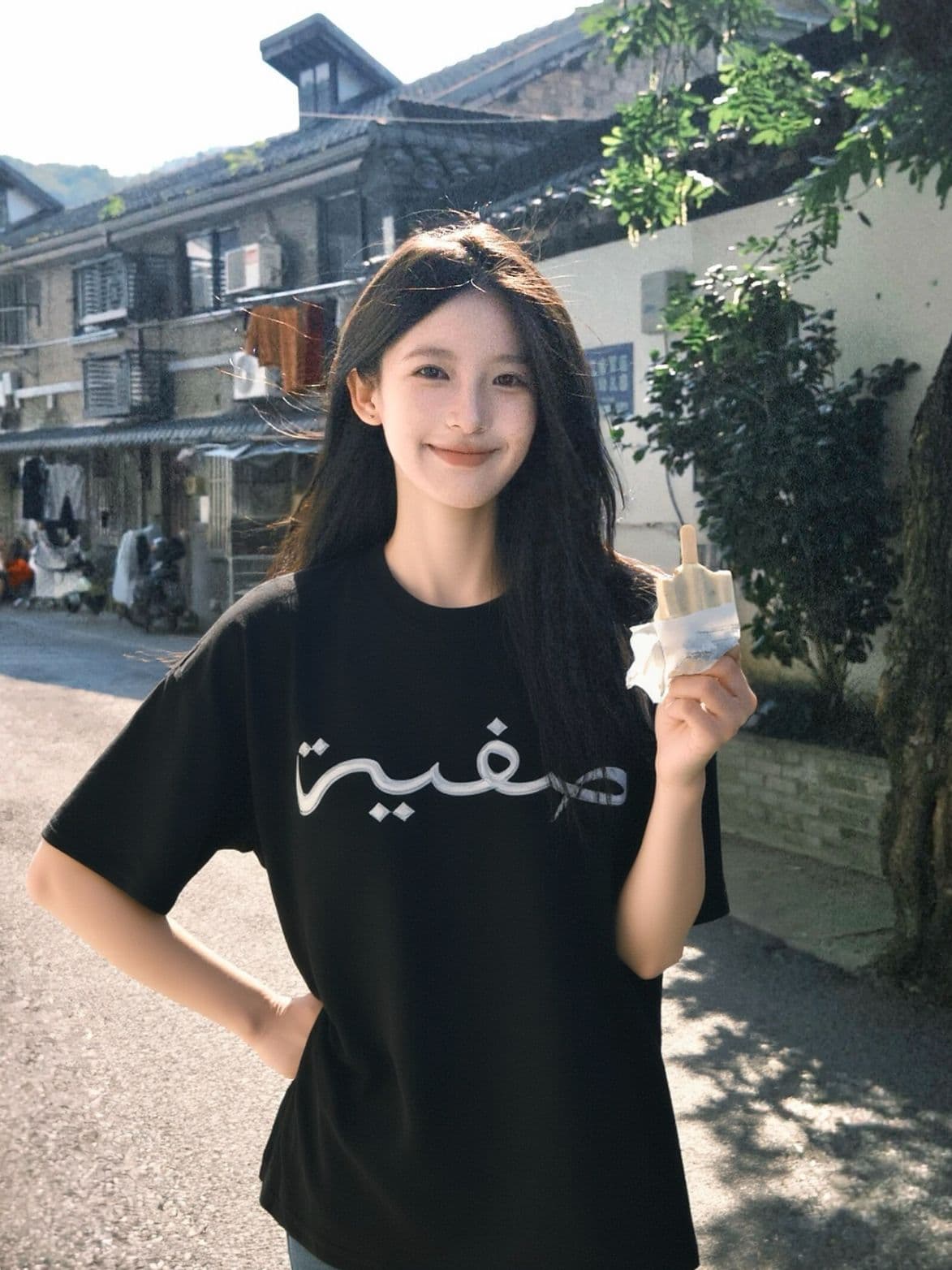 3 차원 자수 네리 가게 천 19 지점 220 그램 순면 반팔 티셔츠 상세 이미지 7