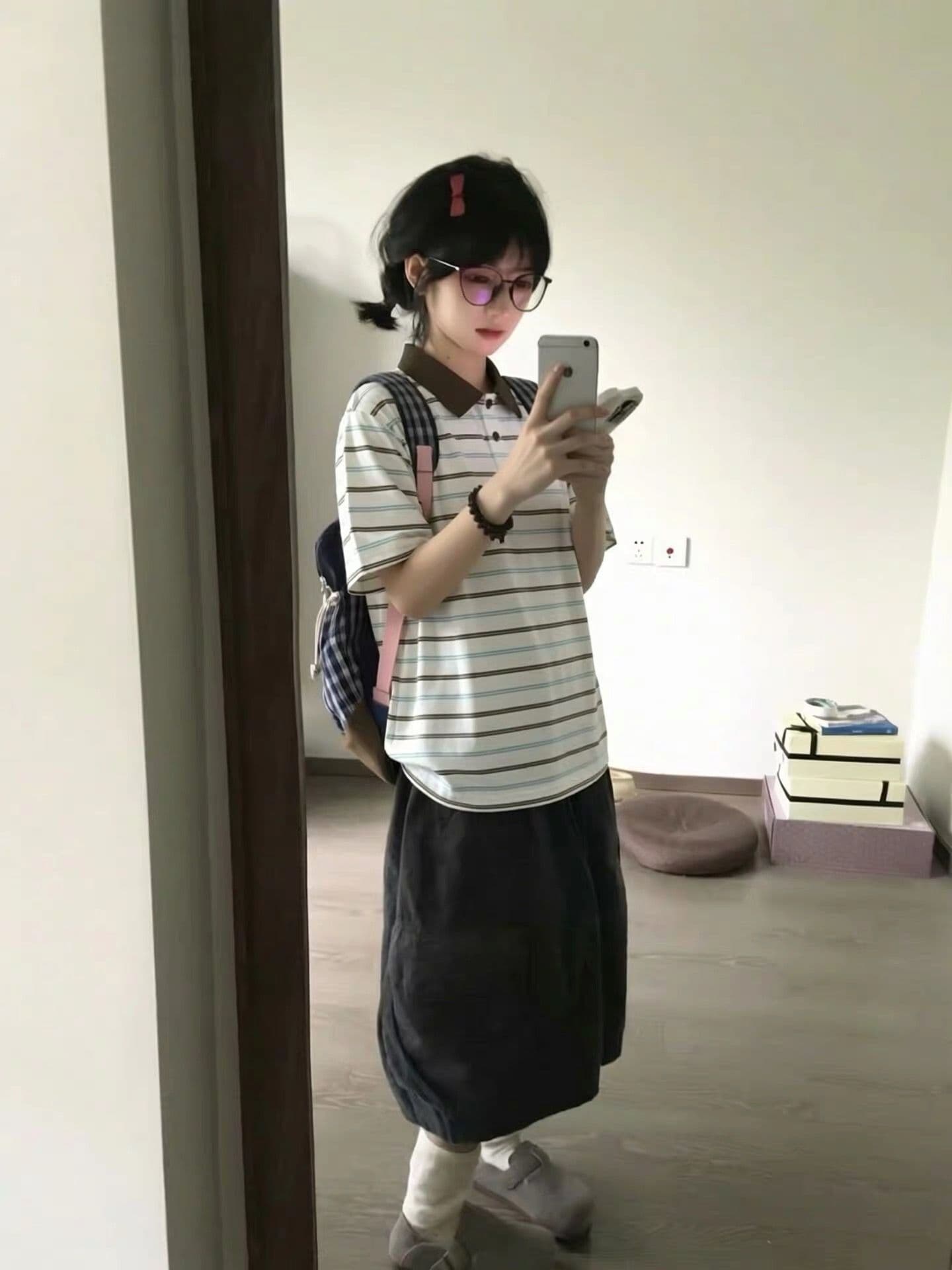 원본 원단 반팔 티셔츠 여성 이미지 3