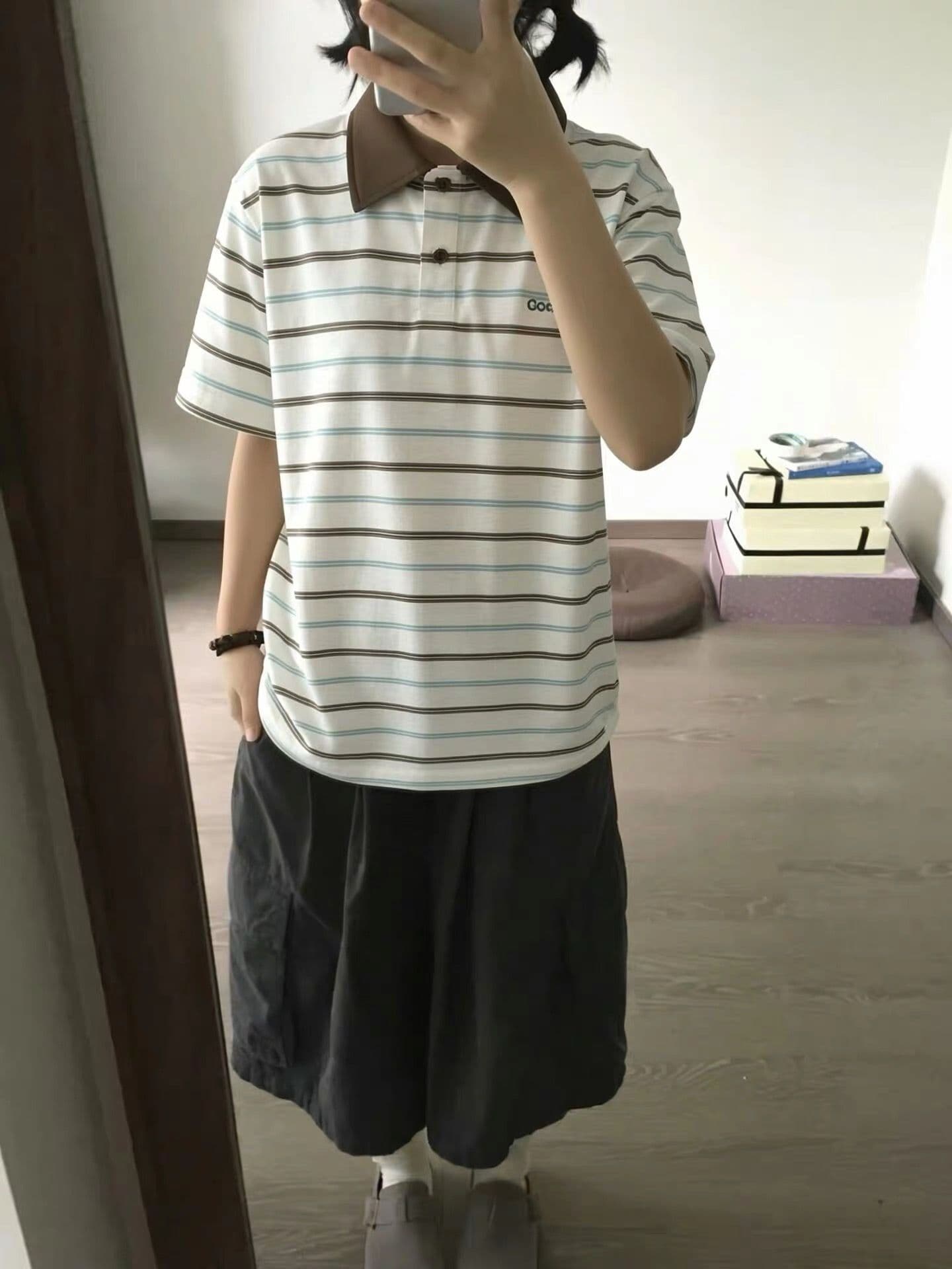 원본 원단 반팔 티셔츠 여성 상세 이미지 5