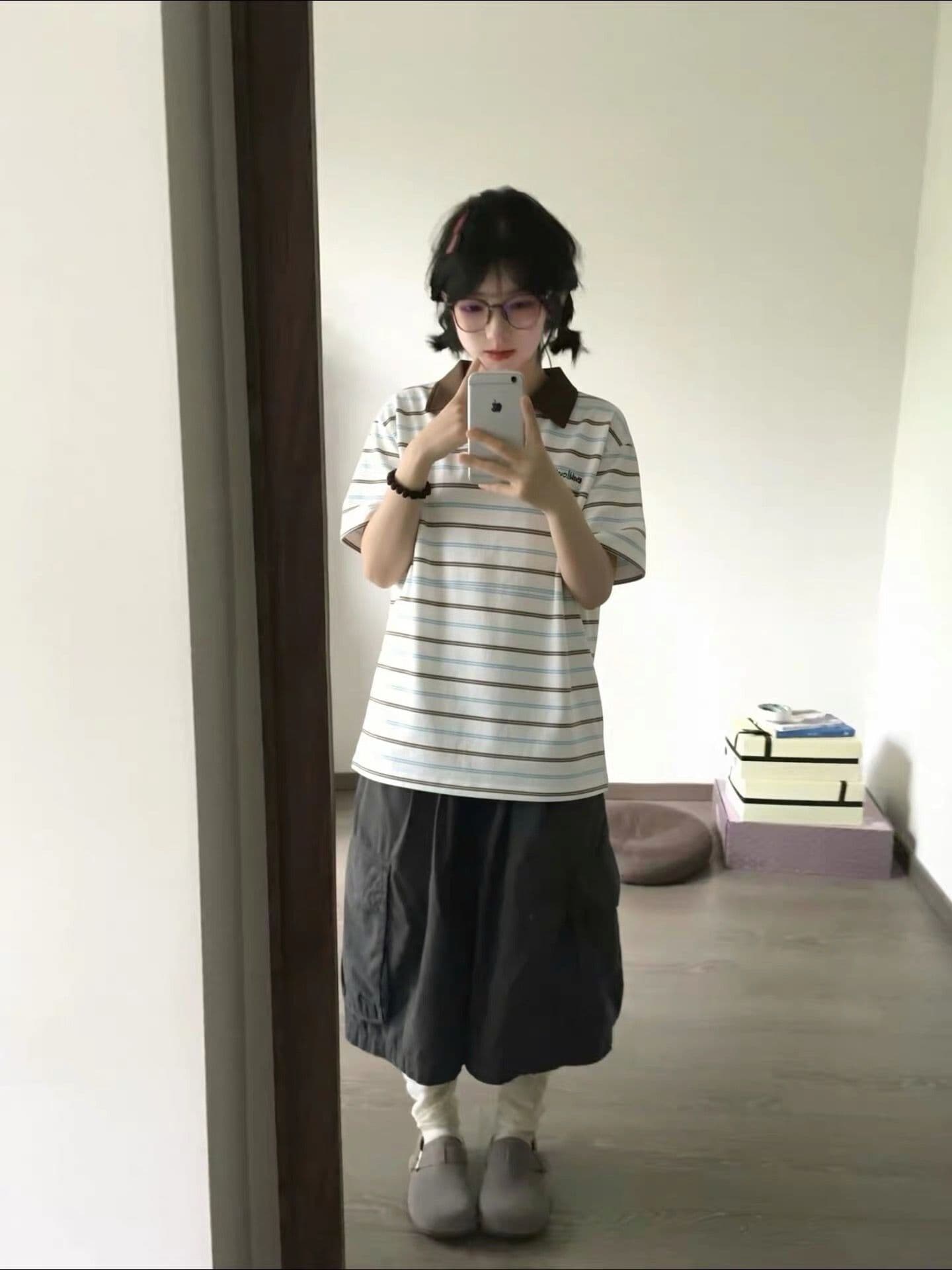 원본 원단 반팔 티셔츠 여성 상세 이미지 6