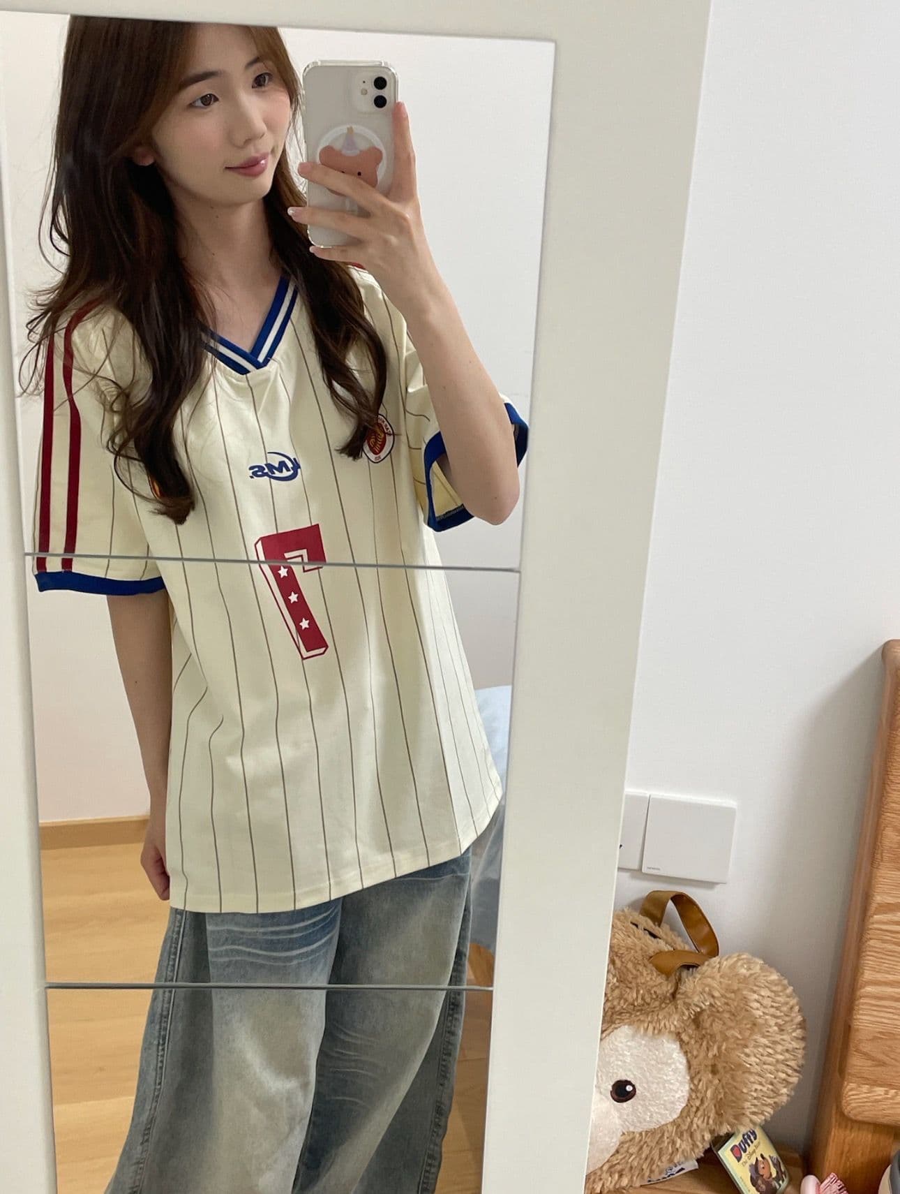 순면 220 그램 반팔 티셔츠 여성 이미지 3