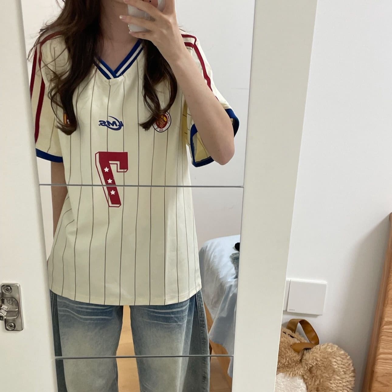 순면 220 그램 반팔 티셔츠 여성 이미지 5