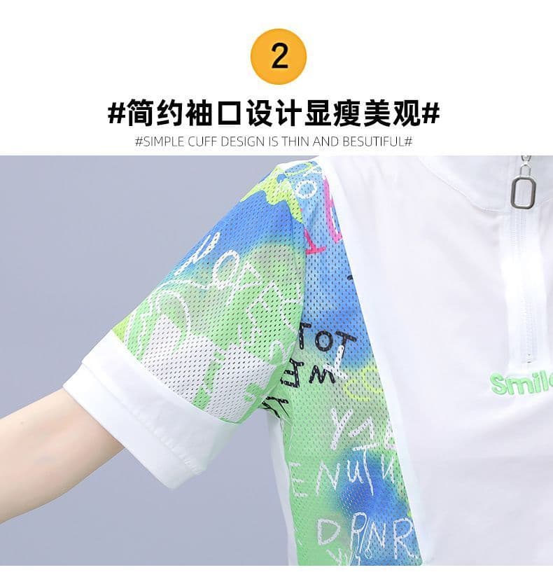 패션 캐주얼 스포츠 슈트 여성 2026 여름 새로운 슬림해 보이는 맨위 조거 바지 투피스 세트 트렌디 상세 이미지 8