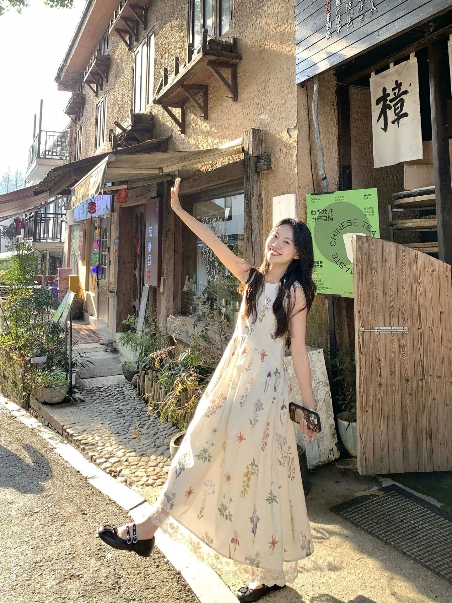 2026 롱 코트 레이스 치마 루즈핏 여성 여름 새로운 프랑스식 휴가 바람 아름다운 프린트 민소매 조끼 원피스 이미지 4