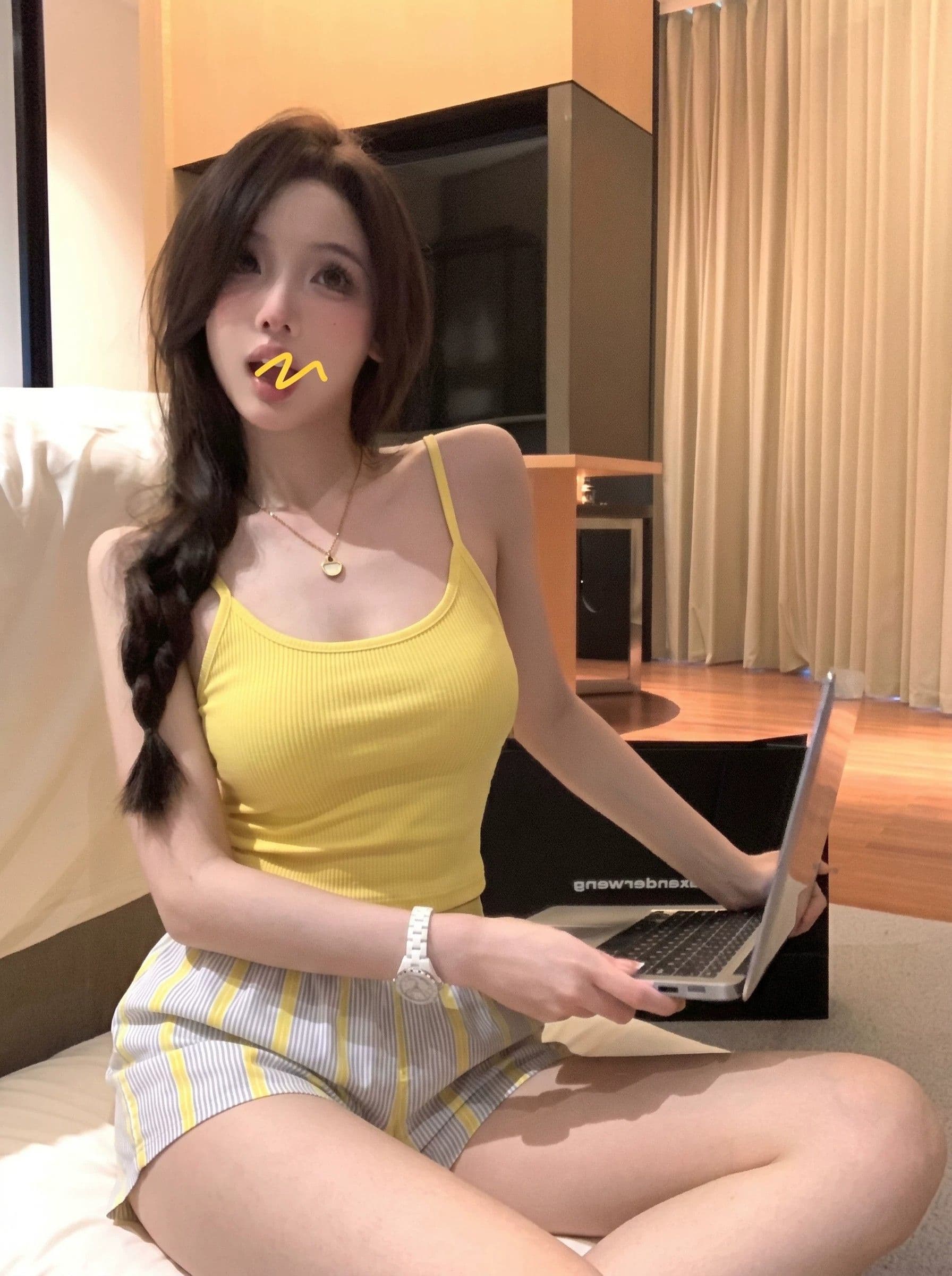 원본 마 노동자 면 원단 자외선 차단 의류 미니 스커트 가방 비스듬한 어깨 오프숄더 티셔츠 반신 스커트 여성복 여름 상세 이미지 7