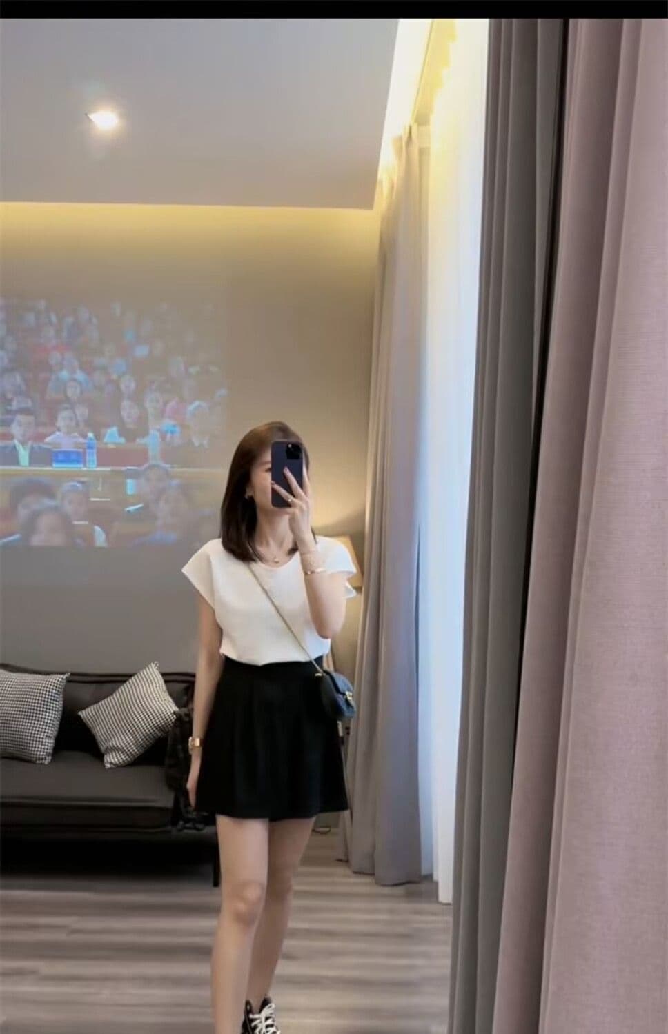캐주얼 패션 세트 여성 여름 새로운 미니멀리즘 다용도 반팔 티셔츠 반바지 투피스 세트 상세 이미지 4