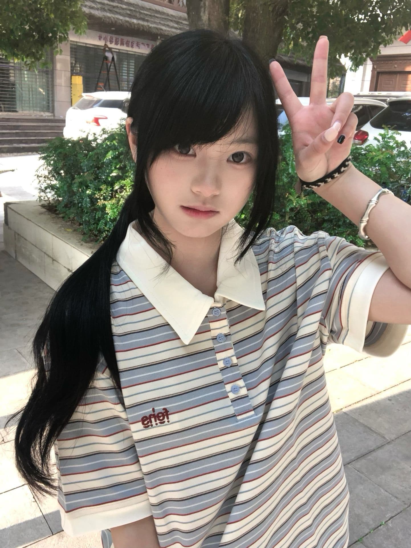 원본 패치워크 자수 네리 가게 천 19 지점 220 그램 순면 반팔 티셔츠 남녀 이미지 2