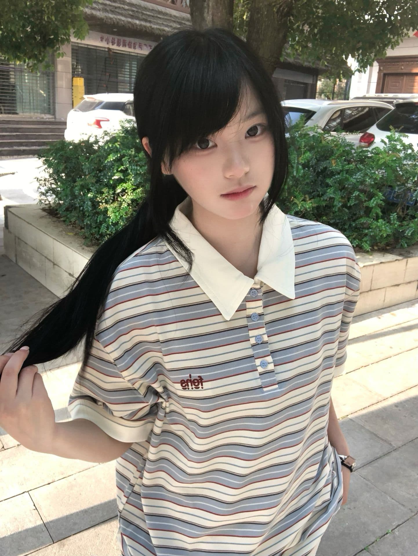 원본 패치워크 자수 네리 가게 천 19 지점 220 그램 순면 반팔 티셔츠 남녀 상세 이미지 4