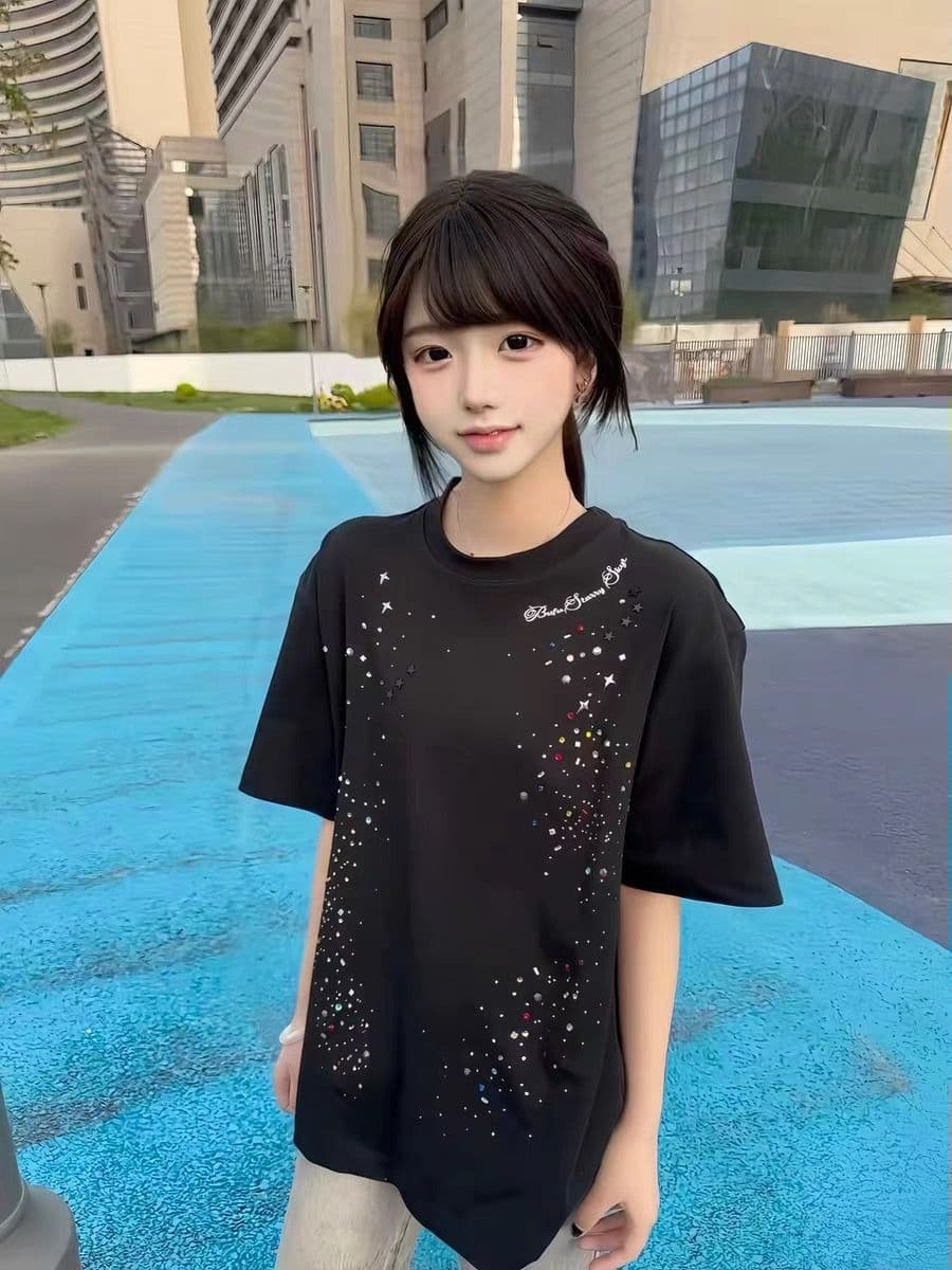 원본 명중 에디션 핫픽스 공예 프린트 19 지점 220 그램 순면 반팔 티셔츠 상세 이미지 6