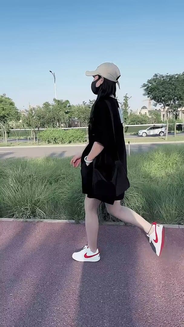 빅 사이즈 여름 새로운 캐주얼 패션 세트 루즈핏 표지 고기 연령 감소 반팔 반바지 투피스 세트 상세 이미지 10