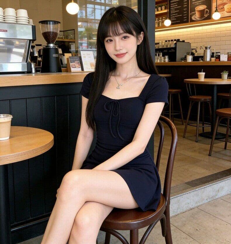 2026 여름 반팔 여성 드레스 디자인 센스 행침 목 프랑스식 레트로 품격 허리 수축 슬림해 보이는 길다 치마 상세 이미지 9