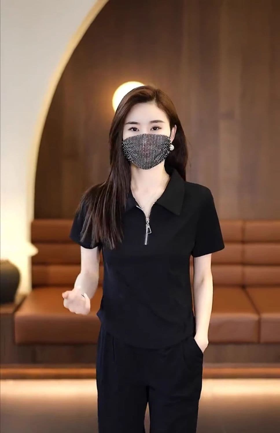 패션 운동복 세트 여성 2026 여름 새로운 외국 가스 연령 감소 캐주얼 와이드 레그 팬츠 투피스 세트 상세 이미지 7