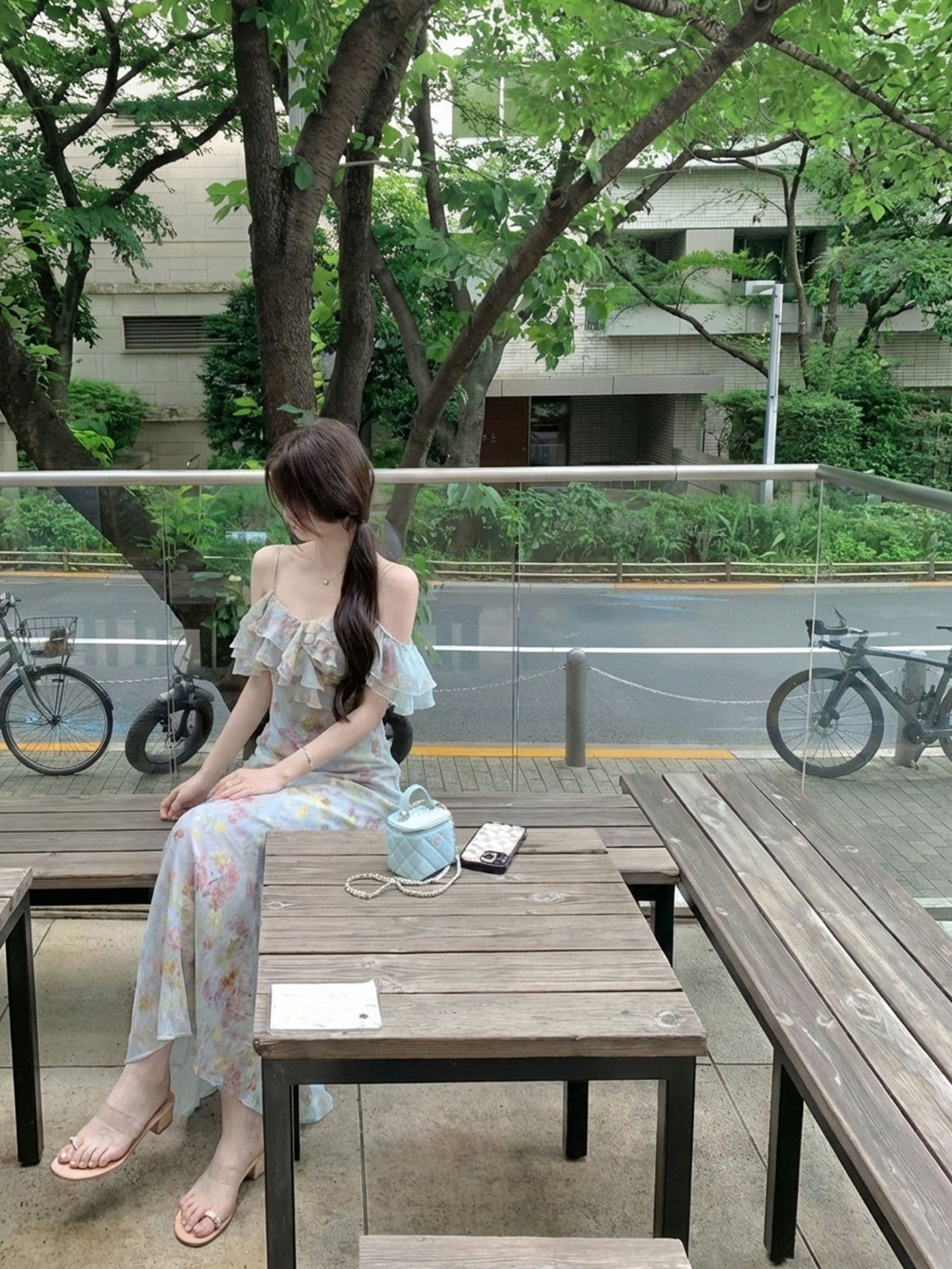 2026 새로운 프랑스식 프릴 오프숄더 슬립 드레스 아이들 여름 휴가 바람 허리 수축 꽃무늬 롱 스커트 이미지 4