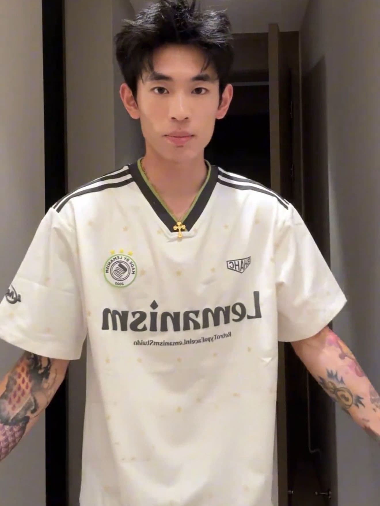원본 솜씨 포밍 알파벳 19 지점 220 그램 순면 반팔 티셔츠 이미지 3