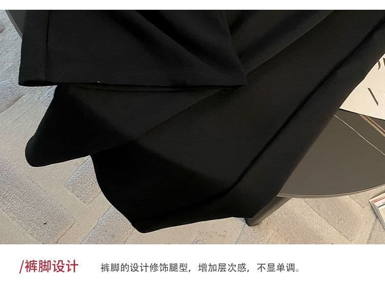 새로운 중식 빛 국풍 캐주얼 세트 여성 여름 패션 고급 센스 반팔 와이드 레그 팬츠 투피스 세트 상세 이미지 19