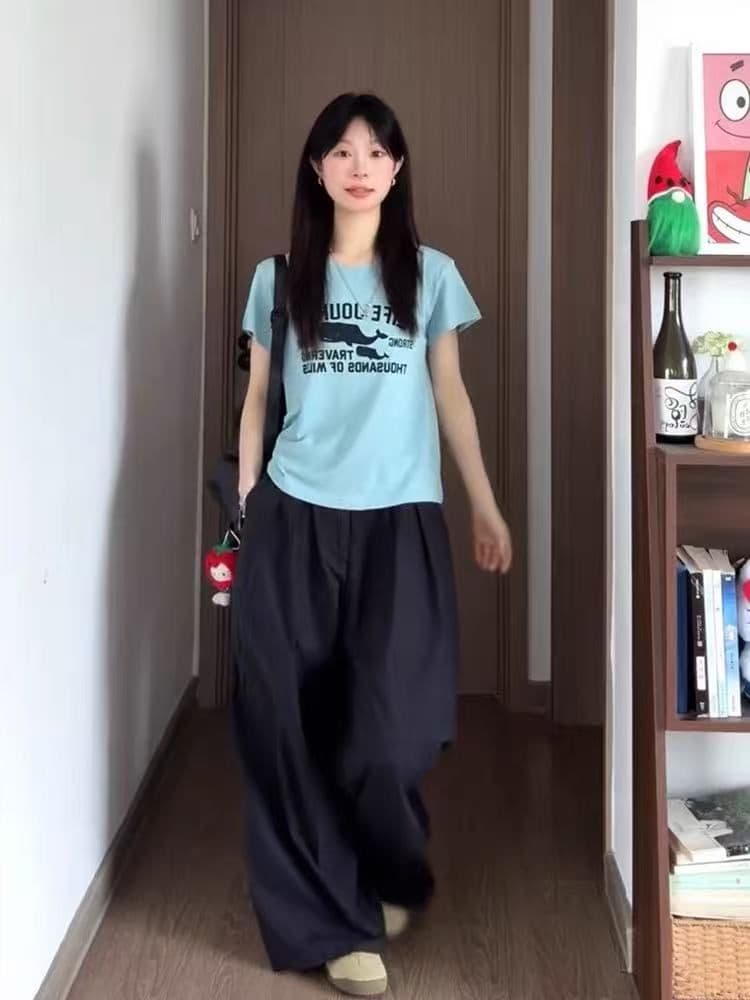 눈꽃 면 반팔 여성 상세 이미지 4