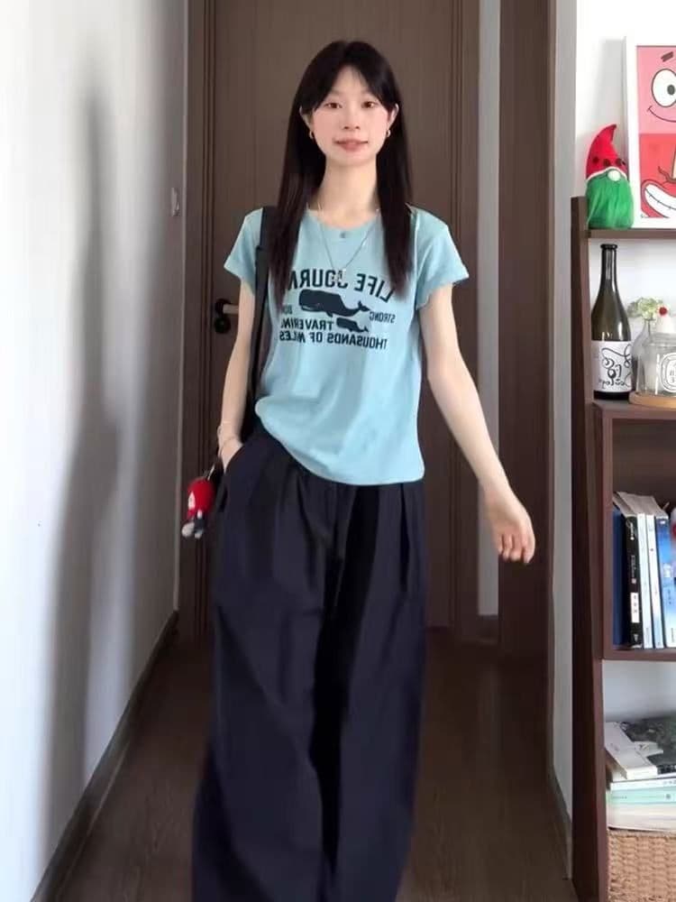 눈꽃 면 반팔 여성 상세 이미지 5