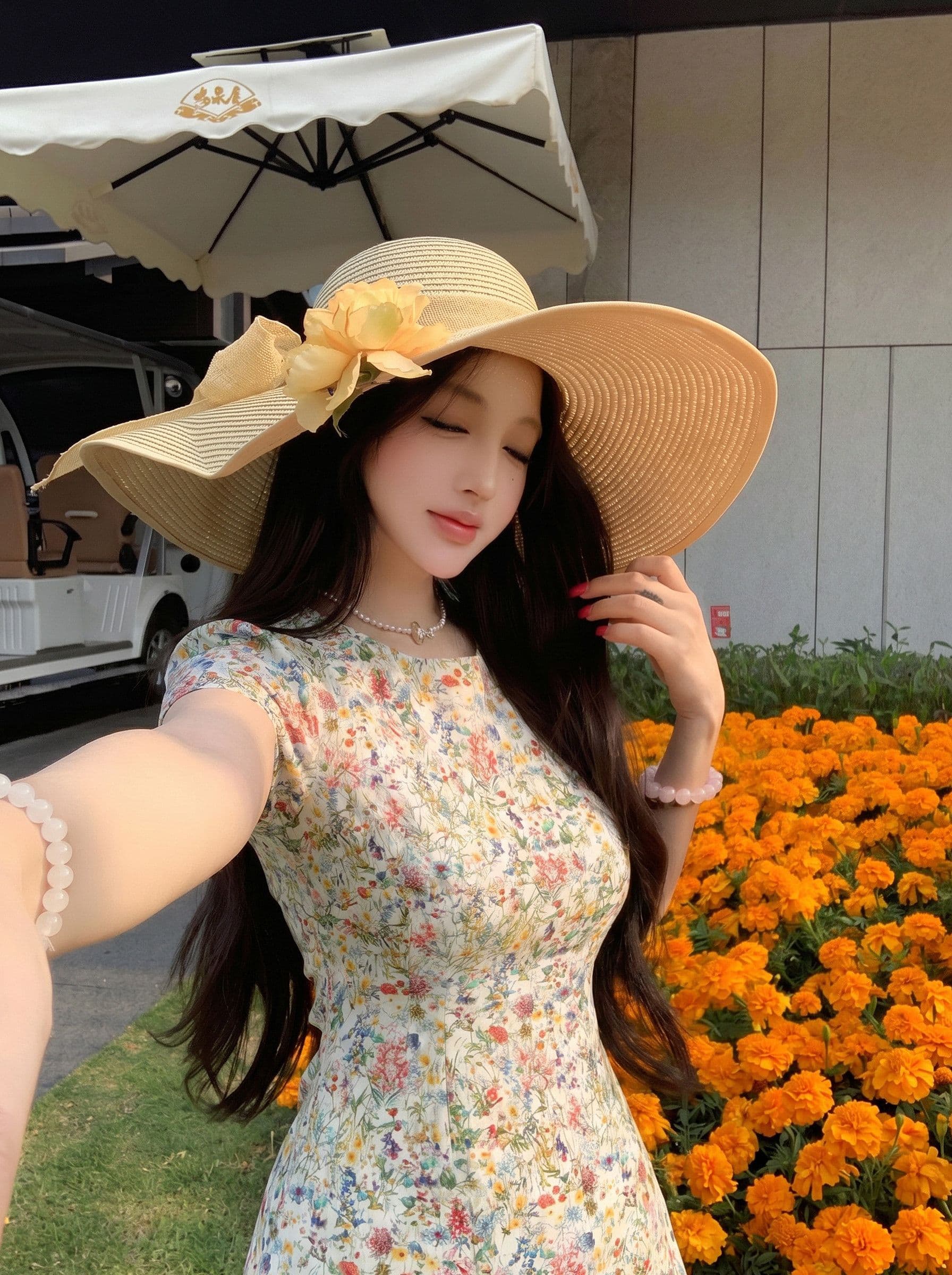 달콤한 스타일 레트로 꽃무늬 반팔 여성 드레스 여름 Chic 연령 감소 허리 수축 슬림해 보이는 미니 스커트 휴가 바람 치마 상세 이미지 3