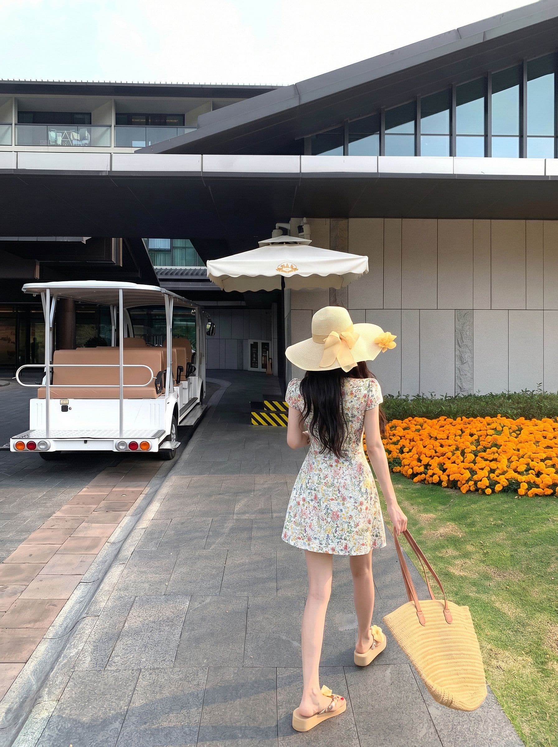 달콤한 스타일 레트로 꽃무늬 반팔 여성 드레스 여름 Chic 연령 감소 허리 수축 슬림해 보이는 미니 스커트 휴가 바람 치마 상세 이미지 8