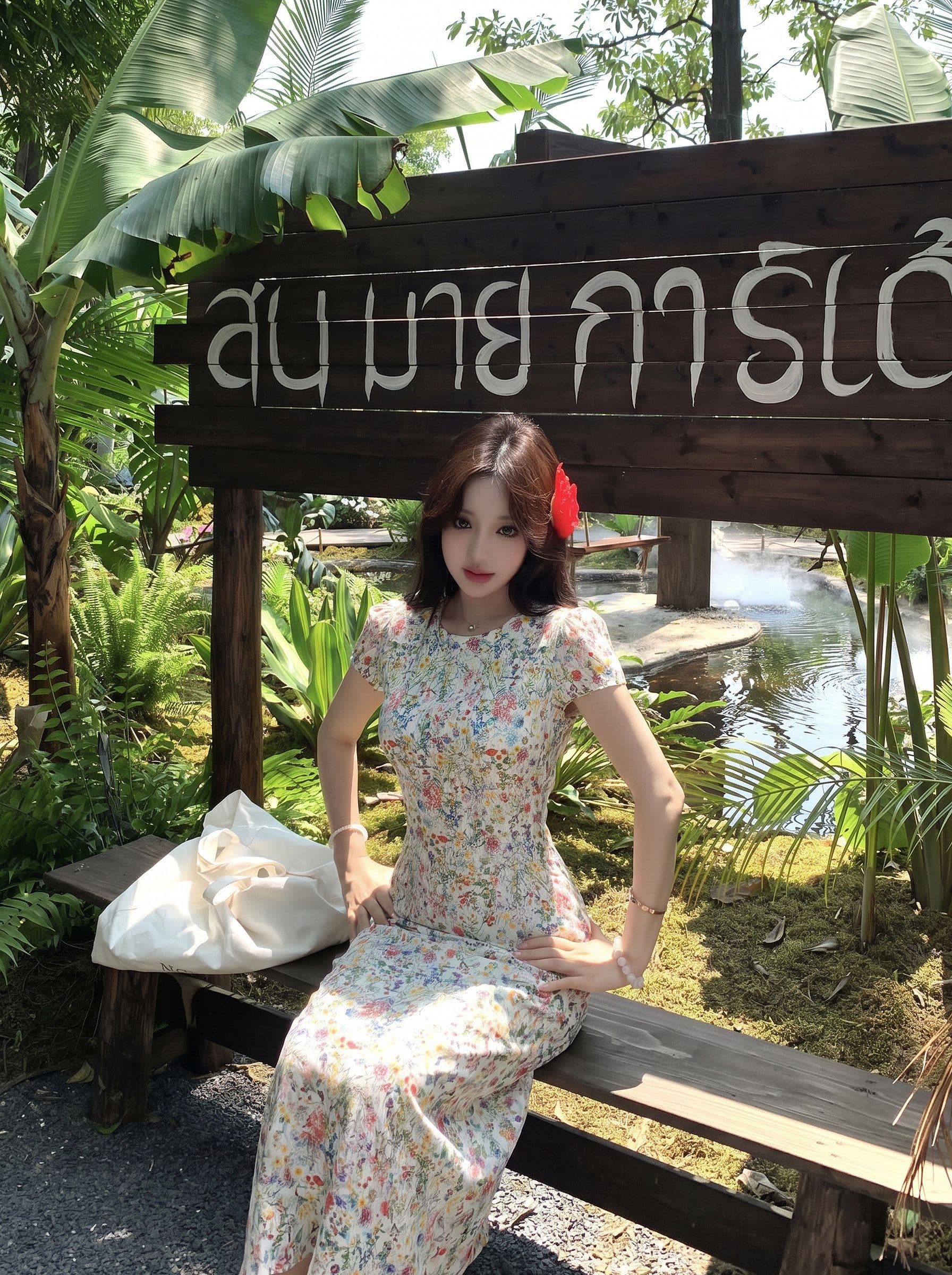 달콤한 스타일 레트로 꽃무늬 반팔 여성 드레스 여름 Chic 연령 감소 허리 수축 슬림해 보이는 미니 스커트 휴가 바람 치마 상세 이미지 16