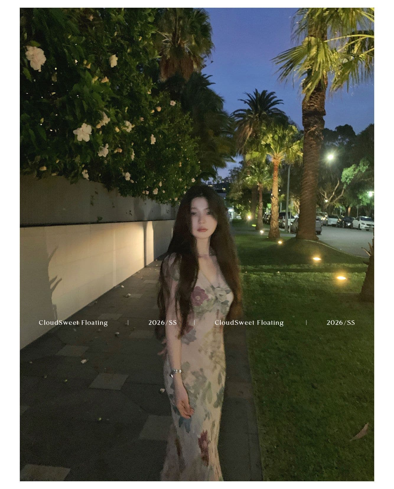 ava 프랑스식 레트로 V넥 작은 날다 소매 몸매 가꾸기 드레스 실크 비스듬한 자르다 피하다. 트위스트 크레이프 롱 스커트 상세 이미지 12