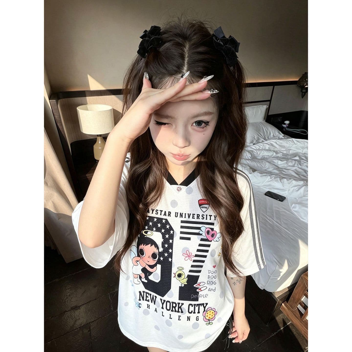 반팔 티셔츠 여성 상세 이미지 3