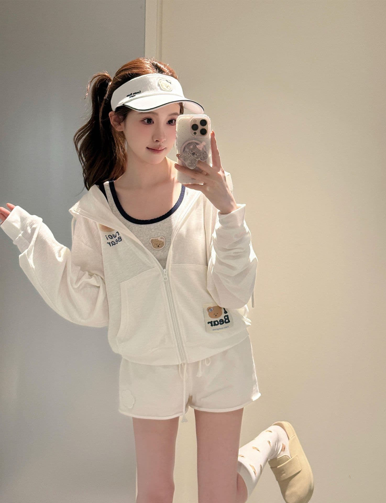원본 솜씨 눈꽃 면 자외선 차단 블라우스 여성 이미지 2