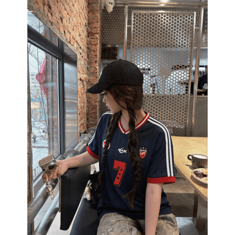 순면 220 그램 반팔 티셔츠 여성 이미지 3