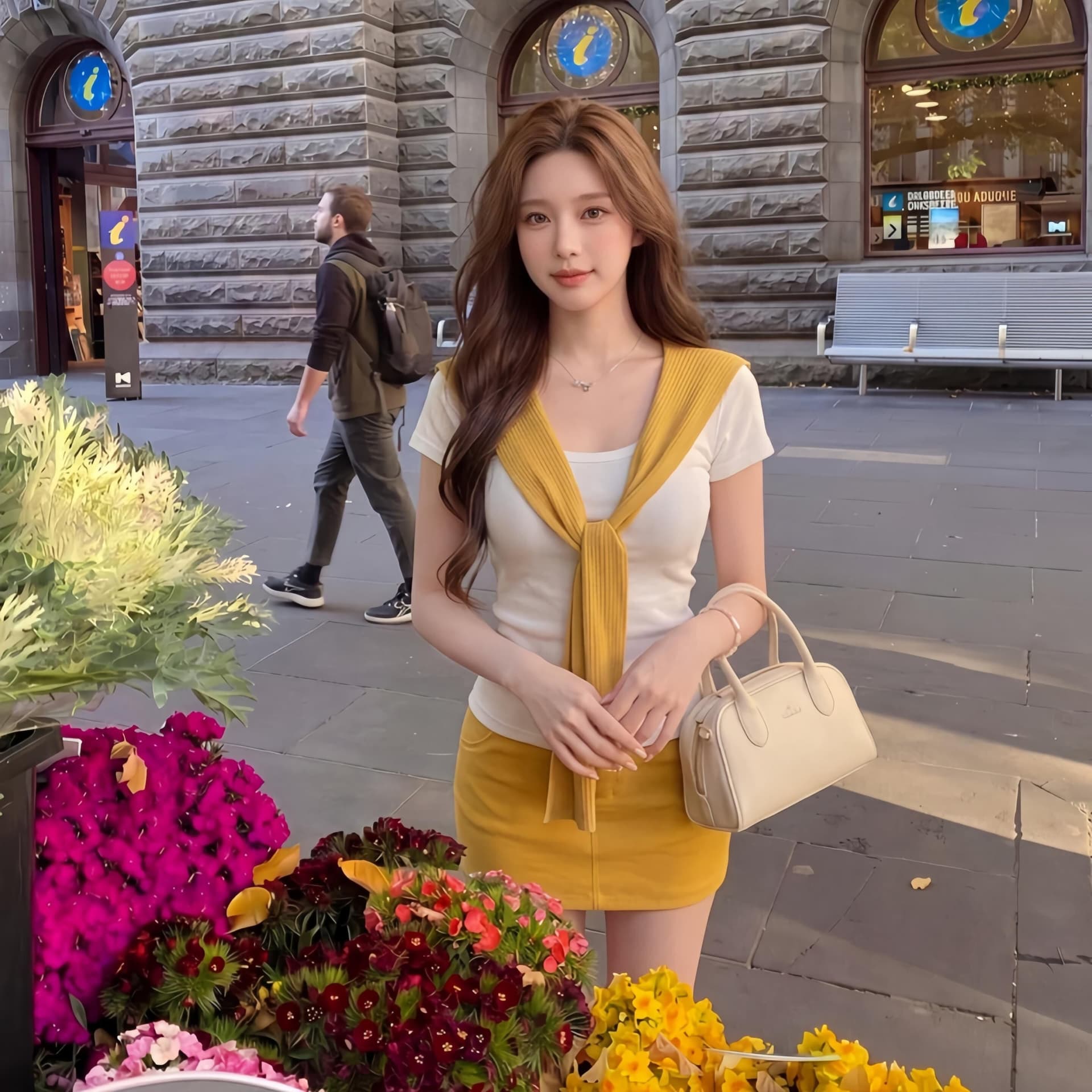 화이트 u 칼라 반팔 긍정적 인 어깨 티셔츠 외부 가져 가라. 숄 여성 여름 캐주얼 세트 하이웨이스트 타이트 스커트 반신 치마 세트 여성 이미지 4