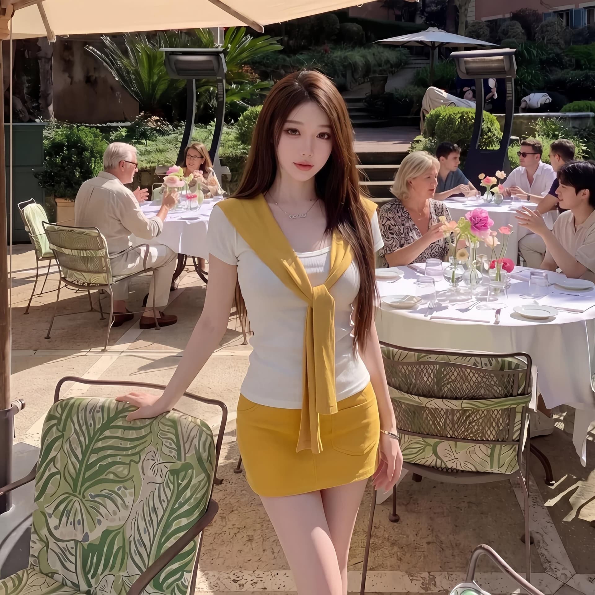 화이트 u 칼라 반팔 긍정적 인 어깨 티셔츠 외부 가져 가라. 숄 여성 여름 캐주얼 세트 하이웨이스트 타이트 스커트 반신 치마 세트 여성 상세 이미지 5