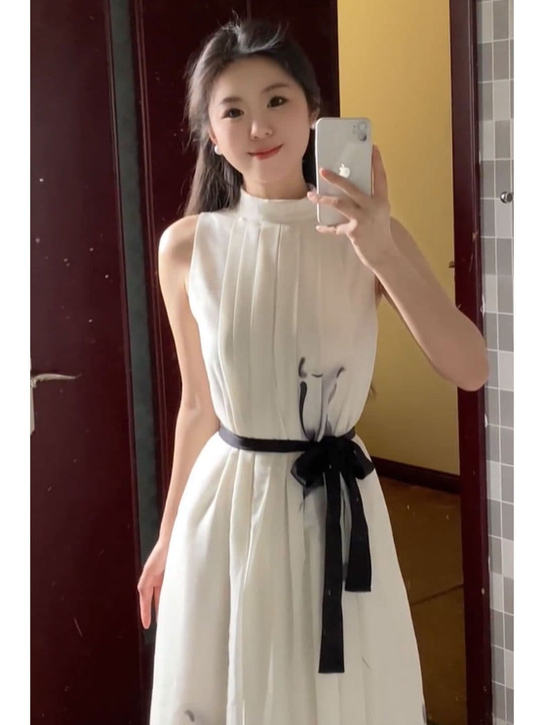 부드러운 바람 고유 한 슈퍼 잘 생긴 ~ 중 슬립 롱 스커트 작은 대중 패션 품격 여성 드레스 2026 여름 새로운 이미지 3