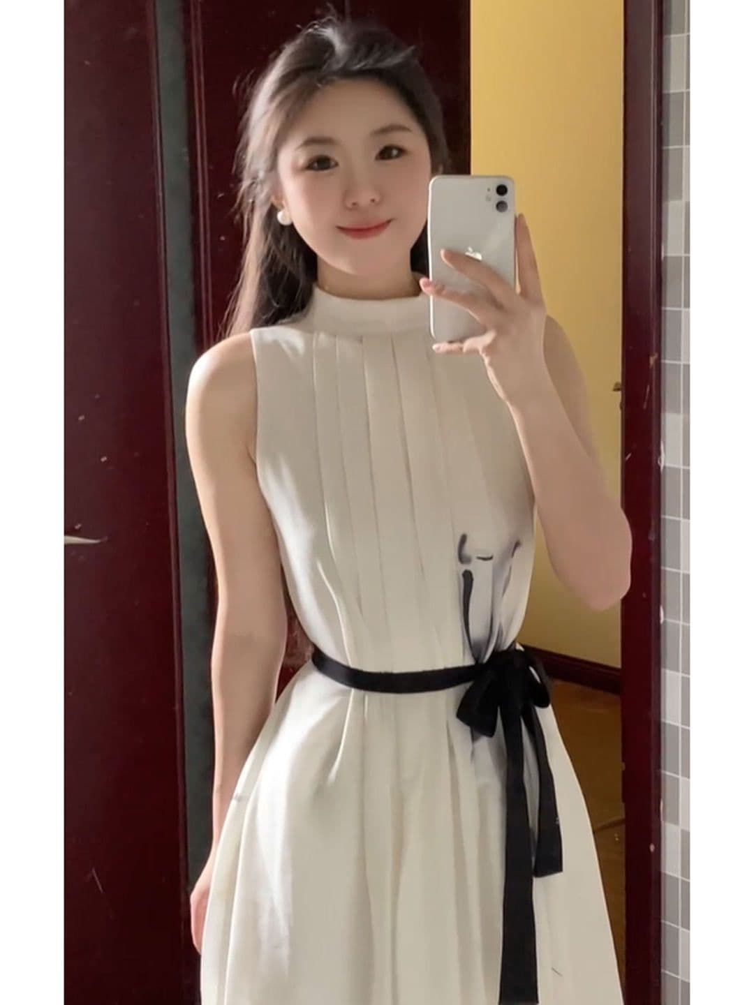부드러운 바람 고유 한 슈퍼 잘 생긴 ~ 중 슬립 롱 스커트 작은 대중 패션 품격 여성 드레스 2026 여름 새로운 이미지 4