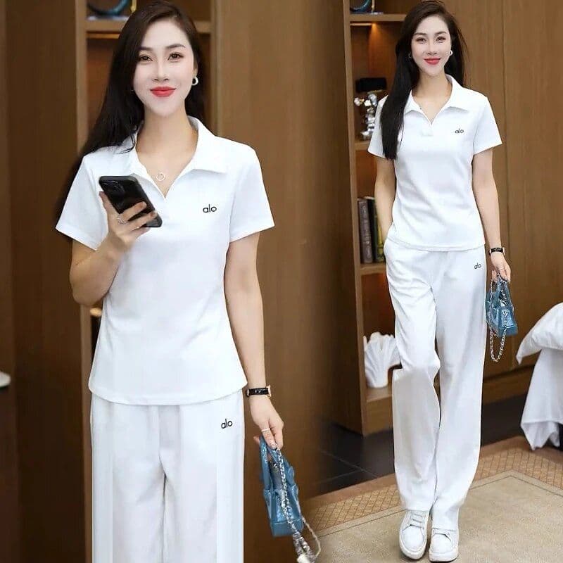 이후 패키지 칼라 전체 조각 세트 뜨거운 새로운 POLO 칼라 패션 연령 감소 반팔 투피스 세트 상세 이미지 5