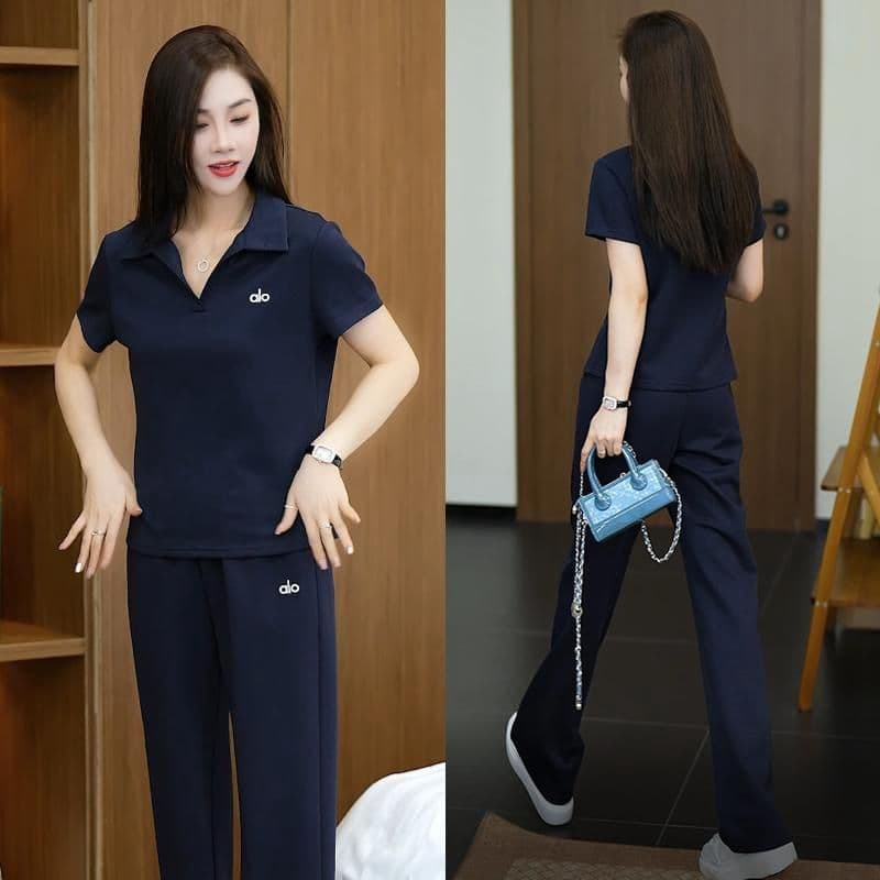 이후 패키지 칼라 전체 조각 세트 뜨거운 새로운 POLO 칼라 패션 연령 감소 반팔 투피스 세트 상세 이미지 8