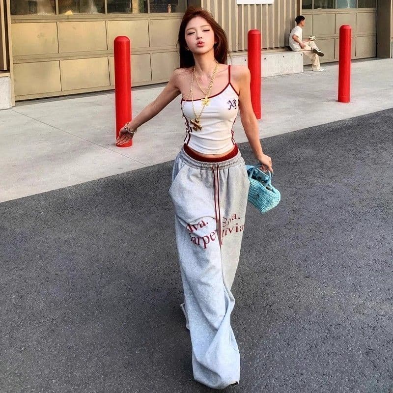 원본 공예 슬립 얼음 실크 리브 높은 탄력성 바지 폴리에스터 물고기 규모 천 더블 색상 허리 머리 패치워크 이미지 4