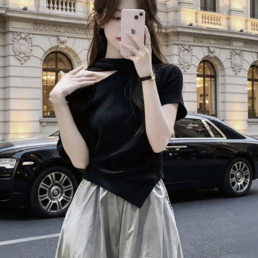 아메리칸 핫걸 바람 착용 가져 가라. 전체 집합 캐주얼 패션 한 부서 품격 발굴하다 어깨 의류 와이드 레그 팬츠 어린이 투피스 슈트 이미지 2