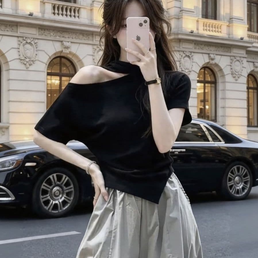 아메리칸 핫걸 바람 착용 가져 가라. 전체 집합 캐주얼 패션 한 부서 품격 발굴하다 어깨 의류 와이드 레그 팬츠 어린이 투피스 슈트 상세 이미지 6
